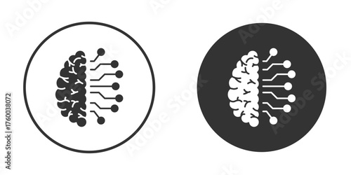 Brain circuit icon. filled flat sign for mobile concept. Vector graphics