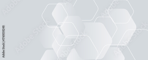 White background abstract art vector illustration with hexagon shape. eps 10