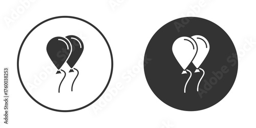 Balloons icon. filled flat sign for mobile concept. Vector graphics