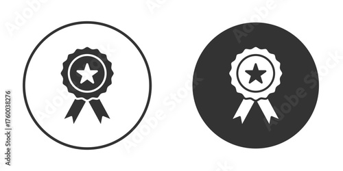 Badge icon. filled flat sign for mobile concept. Vector graphics