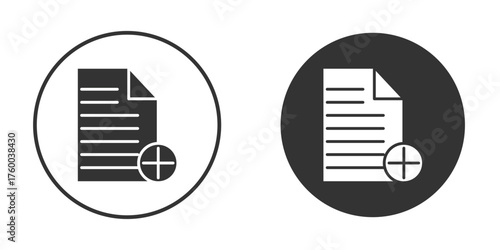 Add document icon. filled flat sign for mobile concept. Vector graphics