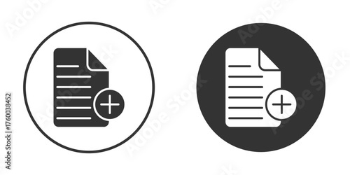 Add document icon. filled flat sign for mobile concept. Vector graphics