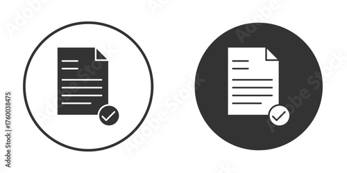 Accept document icon. filled flat sign for mobile concept. Vector graphics
