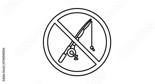 Prohibited Symbol: An Abstract Graphic Depicting Restriction and Negative Connotation