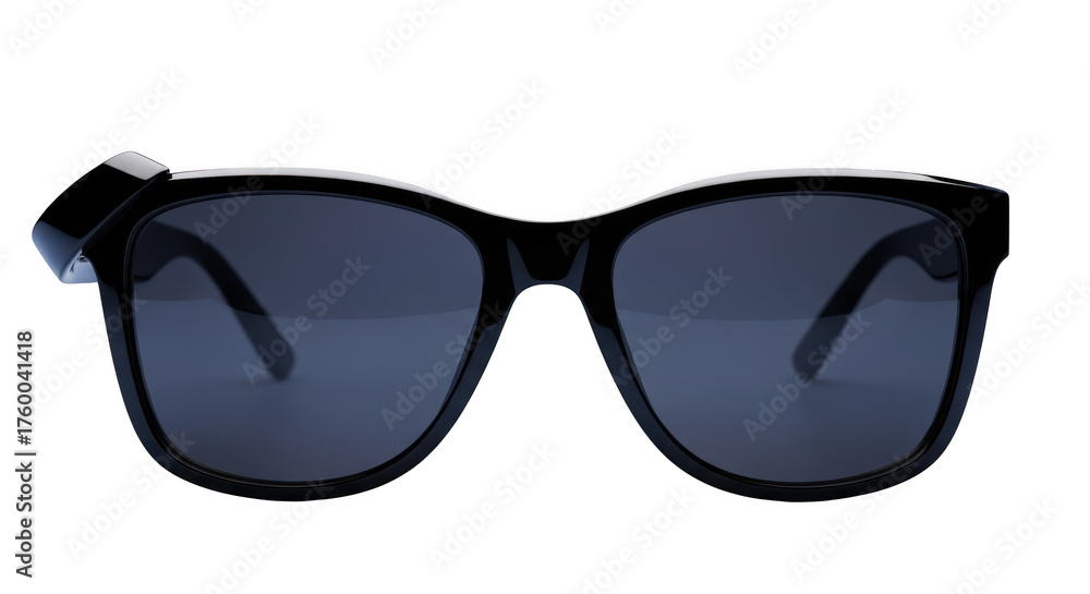 Fototapeta premium Stylish black framed blue lens square sunglasses for modern fashion