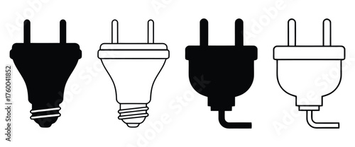 Diverse Electrical Power Plugs and Connectors for Various Appliance Needs