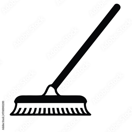 Professional Angled Cleaning Brush Silhouette for Effective Dust Removal