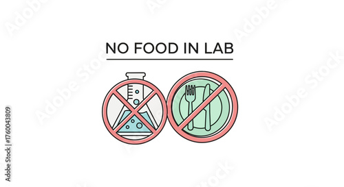 Prohibition of Food and Drink in Scientific Laboratory, Strict Safety Instructions