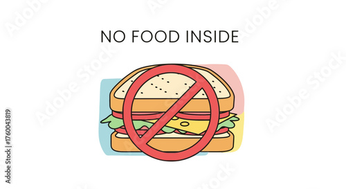 Prohibition of Food Inside: A Visual Representation of Dietary Restrictions or Rules