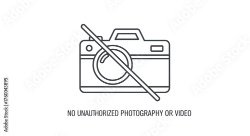 Prohibition of Photography Symbol Indicates Restricted Zones and Regulations Enforcement