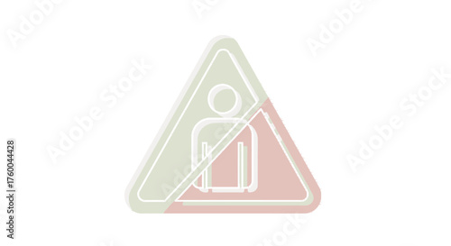 Prohibition Sign, Alerting, Indicating Forbidden Presence, Isolated on Black Background