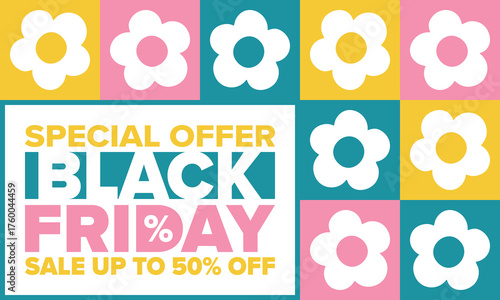 Black Friday. Sale up to 90% off. Biggest sale of the year. Special offer banner. Holiday shopping in United States. Super season deal in November. Discount badge. Creative vector template