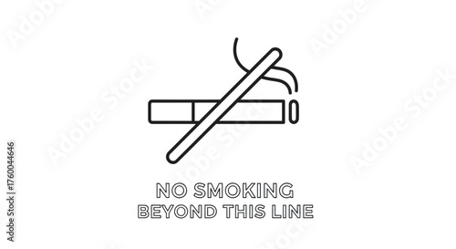 Prohibition Symbol Depicting A No Smoking Sign On Black Background Signage Display