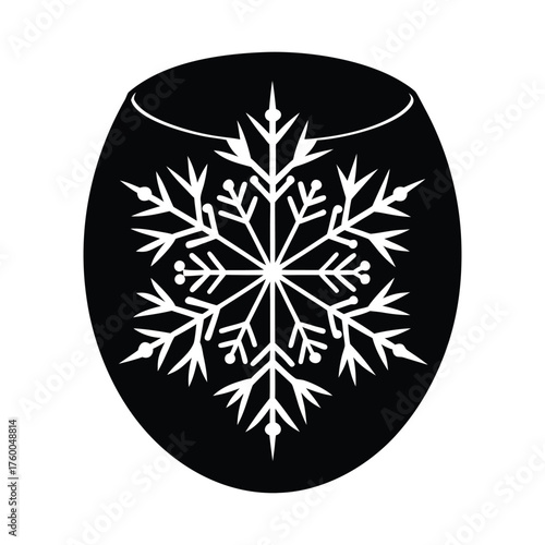 vector illustration of a Christmas glass flower 