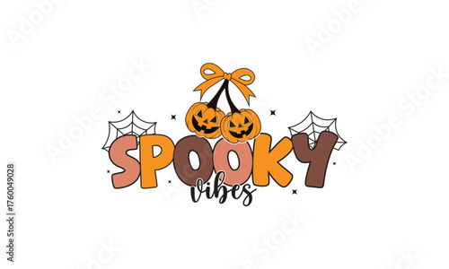 Spooky Vibes Halloween T-Shirt Design