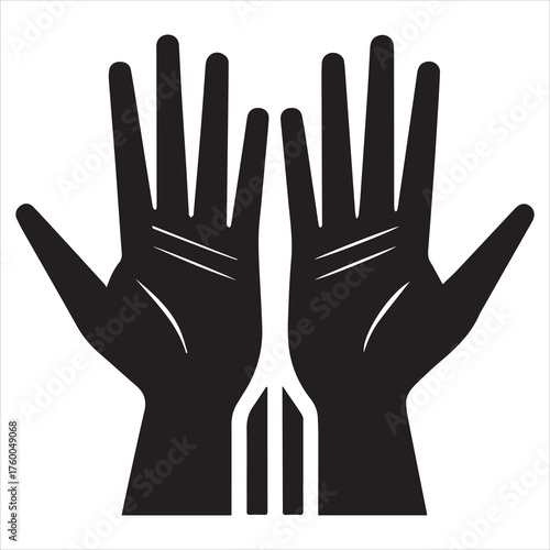 human hand  vector line art