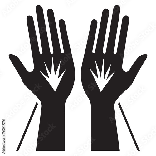human hand  vector line art