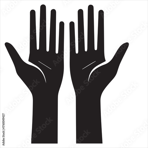 human hand  vector line art