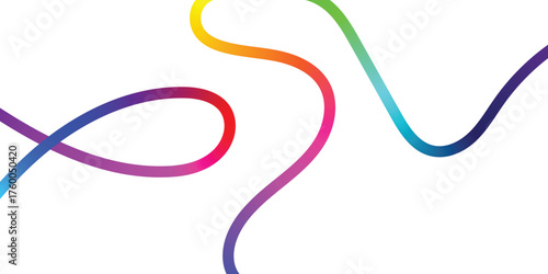 Vibrant Abstract Lines Intertwining on a Black Background. A dynamic image featuring interwoven, colorful lines in various shades of the rainbow against a solid black backdrop.