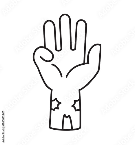 halloween day spoky hand vector illustration