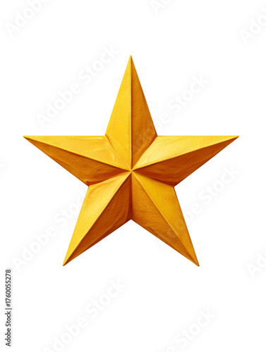 golden star isolated on white background