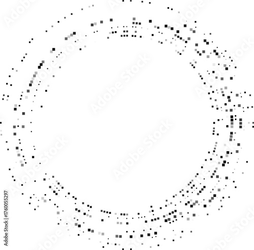 Minimal circular design composed of thin dotted lines forming a simple radial geometry.