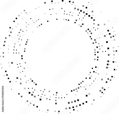 Circular figure featuring identical dot rings symmetrically distributed in balanced radial layout.