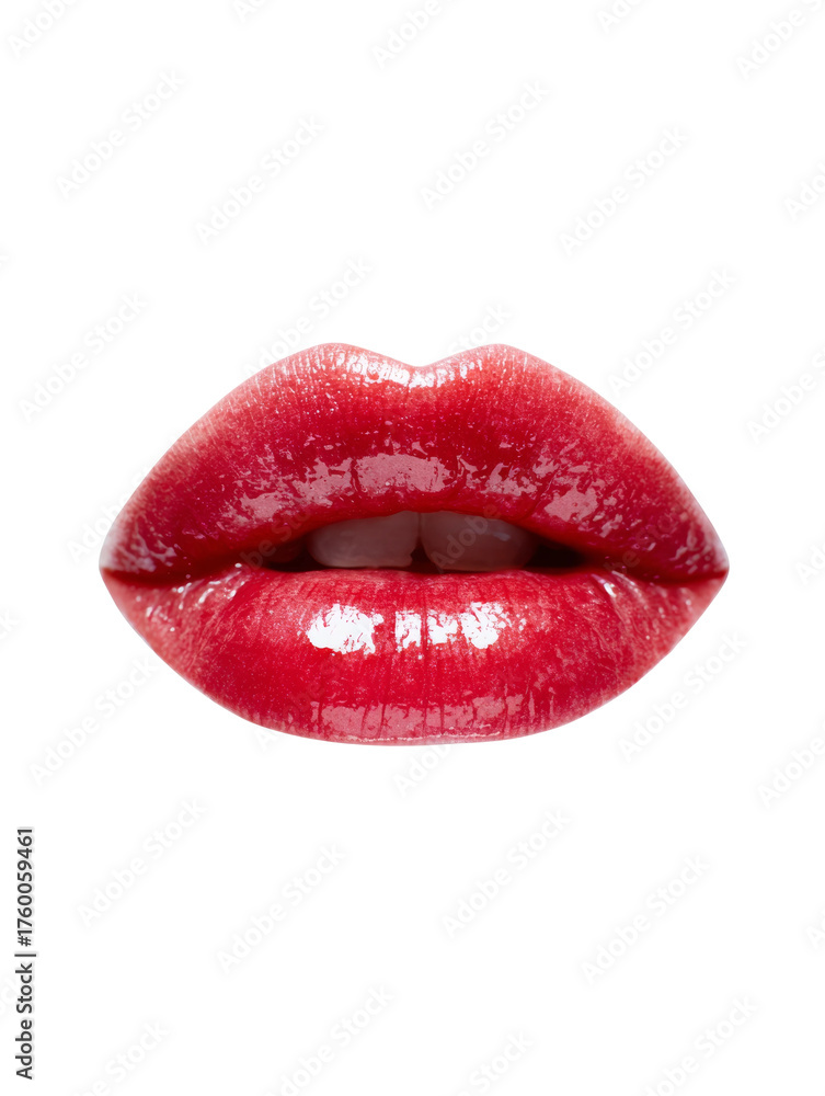 Obraz premium red lips isolated