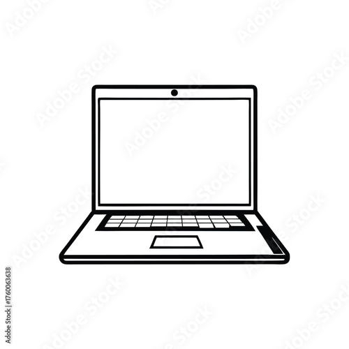 Simplified of a laptop displays a sleek and modern technology icon now
