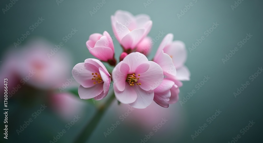 Fototapeta premium Delicate pink cherry blossoms in soft focus
