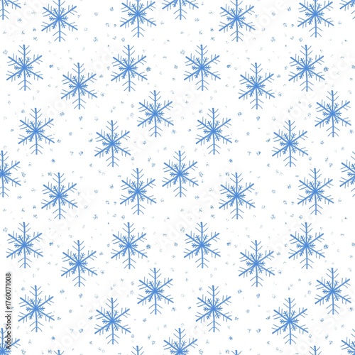 seamless pattern with snowflakes and snow