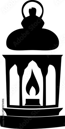 Beautiful Ramadan Light Candle Decoration with Glowing Lantern Ambience