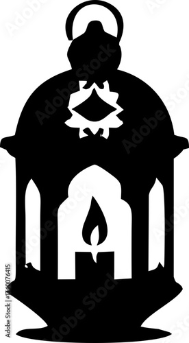 Beautiful Ramadan Light Candle Decoration with Glowing Lantern Ambience