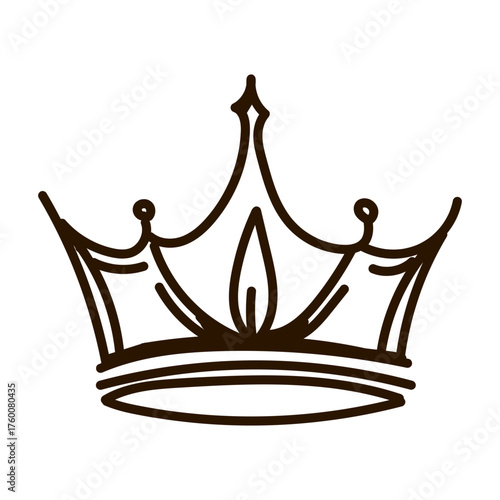 Black crown vector illustration
