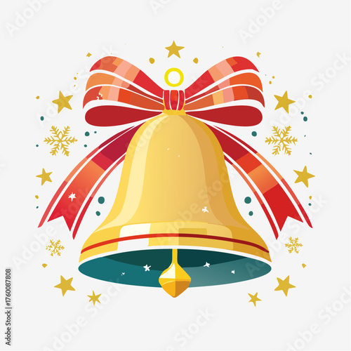 Icône vectorielle géométrique de cloche festive