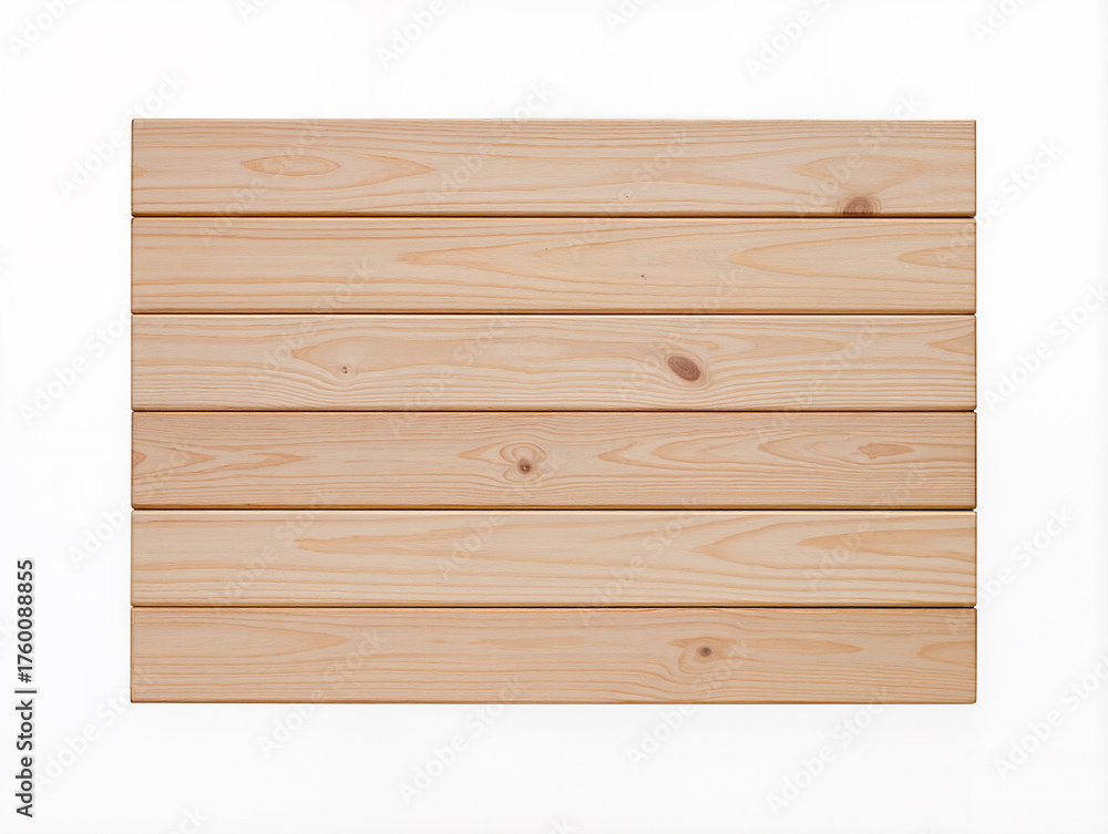 Naklejka premium Wood table top on white background