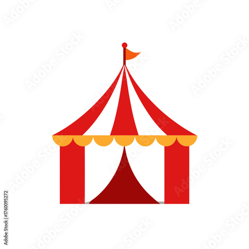 carnival tent icon clipart vector on transparent background
