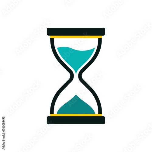 hourglass icon clipart vector on transparent background
