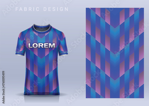 Fabric design for sports jersey, clothing or racing uniform