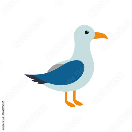 seagull icon clipart vector on transparent background