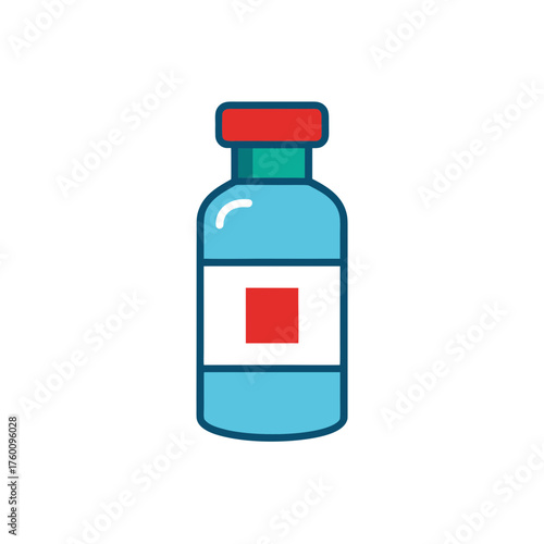 vaccine bottle icon clipart vector on transparent background