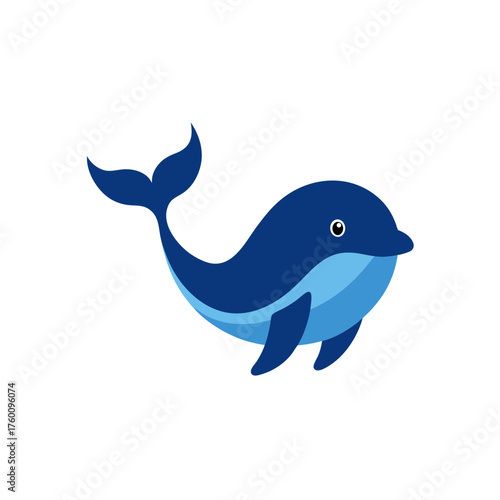 whale icon clipart vector on transparent background