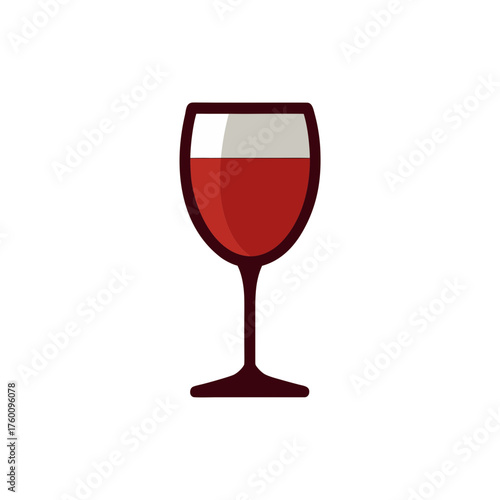 wine glass icon clipart vector on transparent background