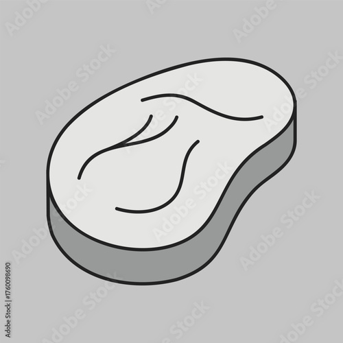 Raw Steak Meat Cut Outline Icon