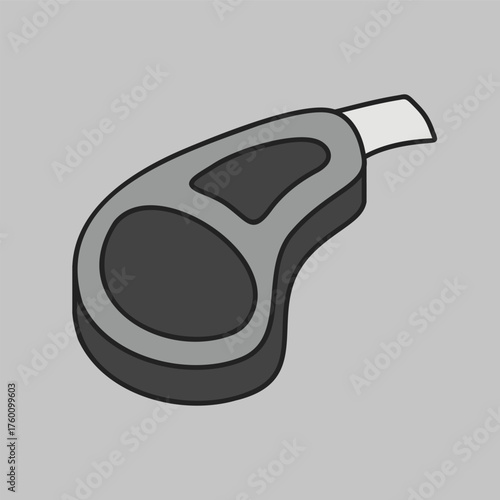 Lamb Chop Meat Cut Flat Vector Icon