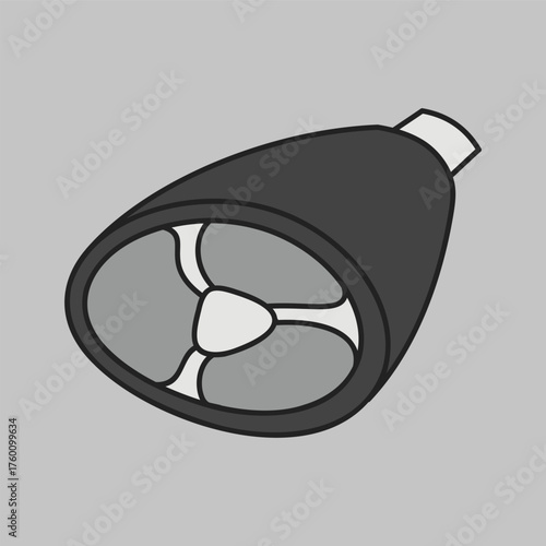 Pork Shank Meat Cut Flat Icon