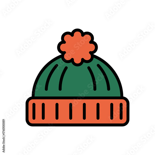 Wool hat icon vector on White Background ,Vector Art Illustration on white background.