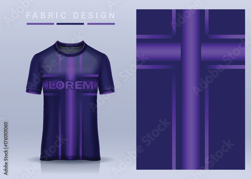 Fabric design for sports jersey or football kit uniform mockup
