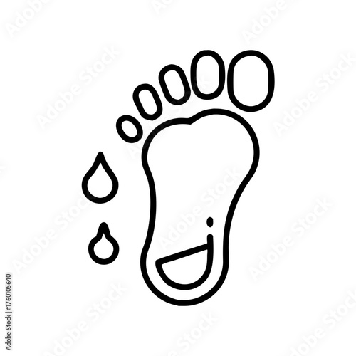 Halloween icon of a bloody footprint on a transparent background  