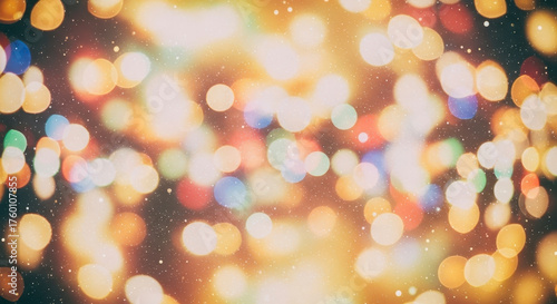 Sparkling Bokeh Lights Abstract Background Featuring Festive Colorful Circles